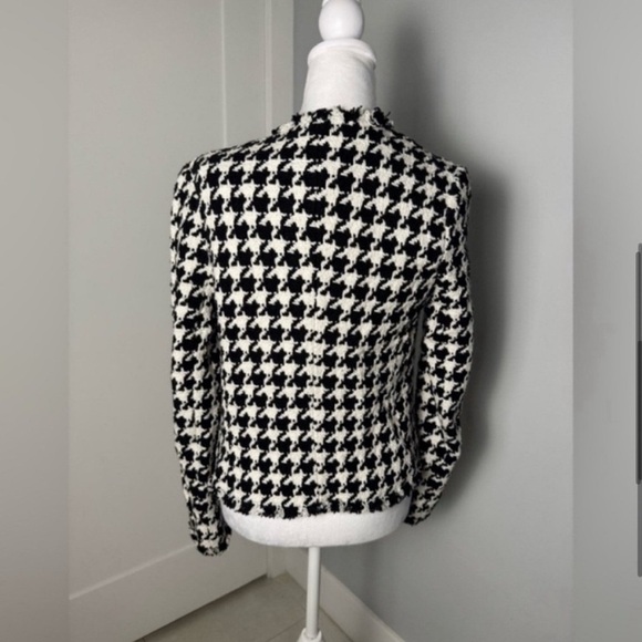 L’agence Adette Houndstooth Black and White Jacket/Size 4 - Picture 6 of 8